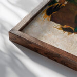 Sonnenblumen I 1911 Egon Schiele close up dark wood mockup