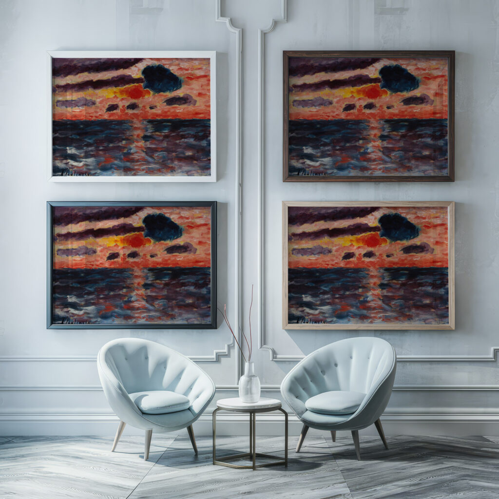 Sonnenuntergang Borkum 1928 Alexej von Jawlensky framed posters mockup