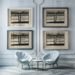 Sonnenuntergang am Wattenmeer 1911 Wilhelm Laage framed posters mockup