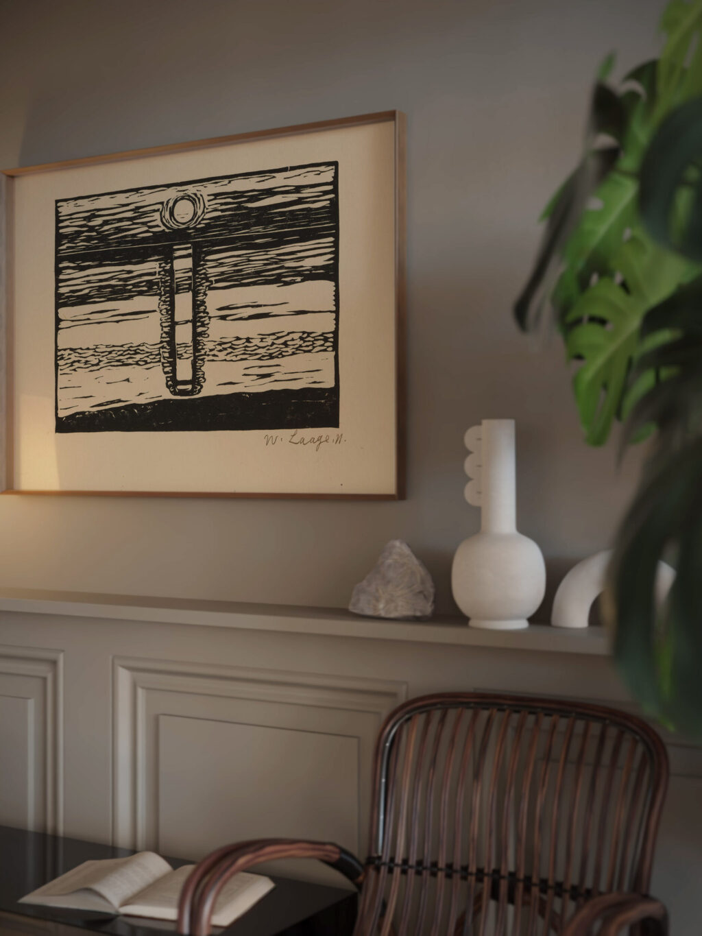 Sonnenuntergang am Wattenmeer 1911 Wilhelm Laage video mockup