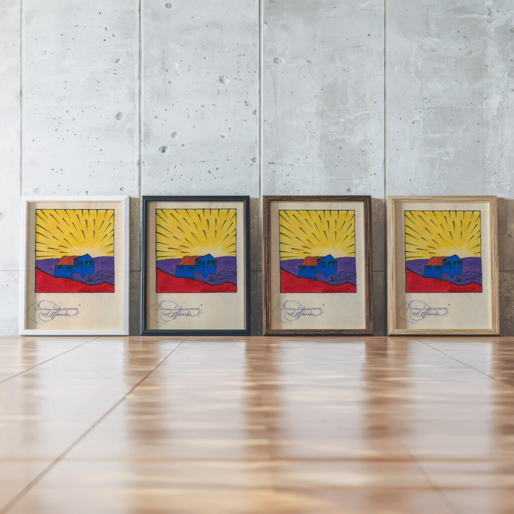 Sonnenuntergang around 1921 Karl Wiener 1 framed posters mockup