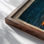 Sonnenuntergang around 1921 Karl Wiener close up dark wood mockup