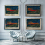 Sonnenuntergang around 1921 Karl Wiener framed posters mockup