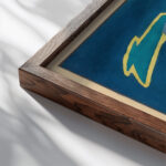 Sonnenuntergang around 1923 Karl Wiener close up dark wood mockup