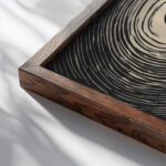 Sonnenuntergang around 1929 Karl Wiener close up dark wood mockup