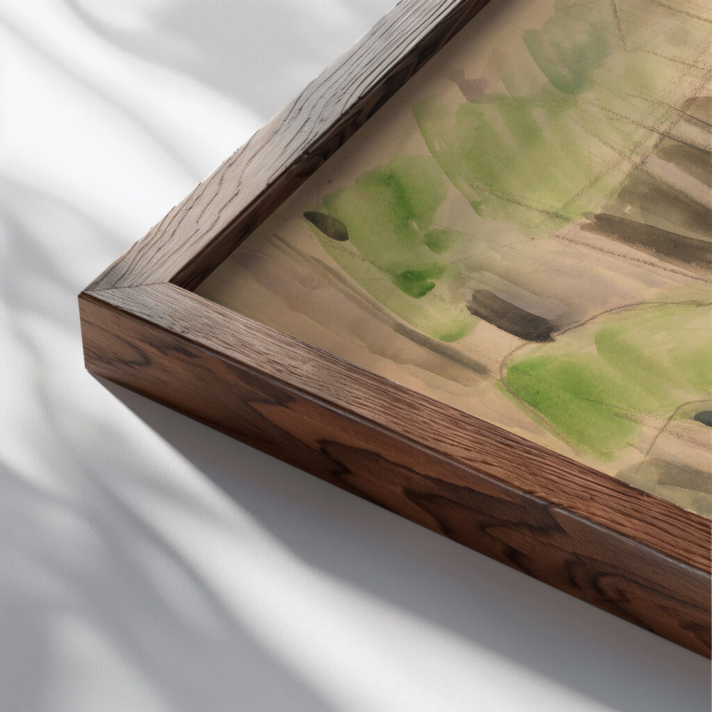 Spazierganger 1919 Dorothea Maetzel Johannsen close up dark wood mockup