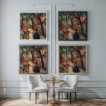 Spazierganger im Park 1922 Wilhelm Thony framed posters mockup