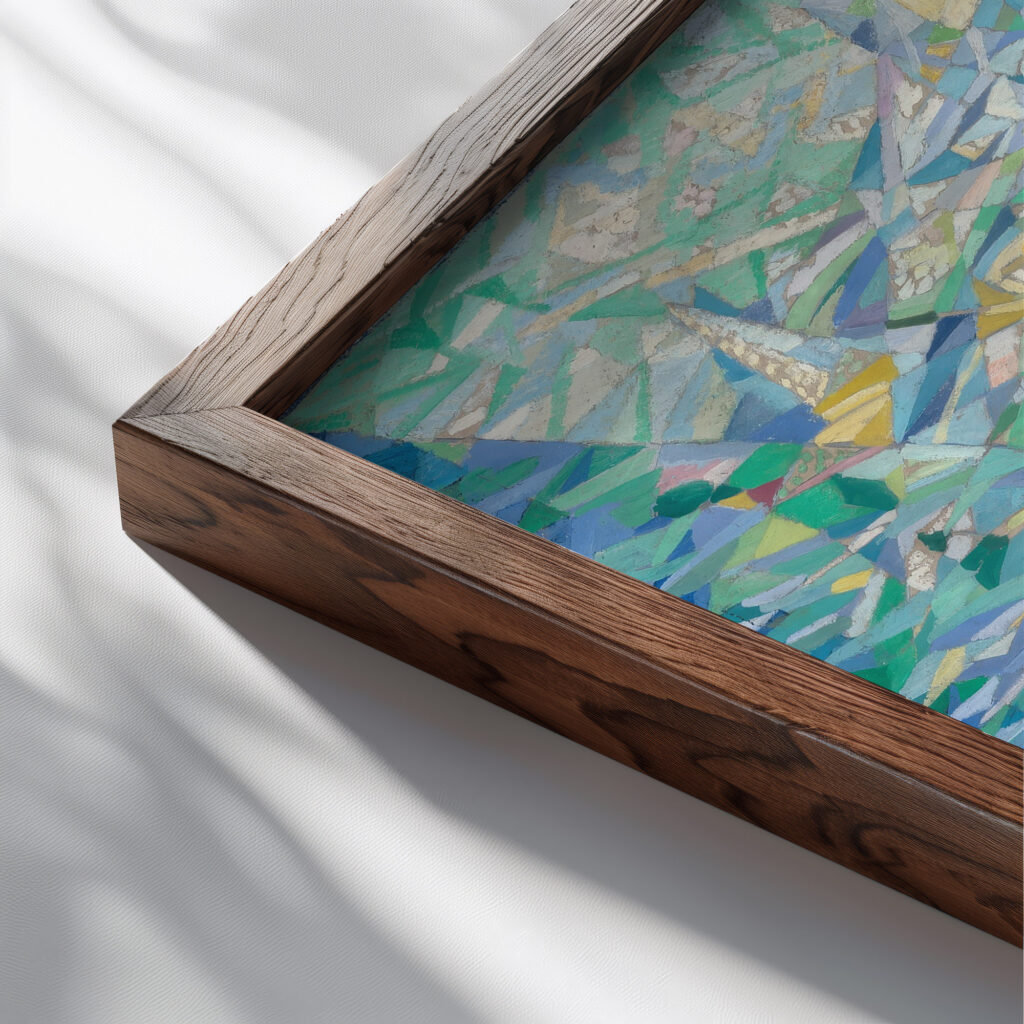 Spring The Procession ca. 1914–16 Joseph Stella close up dark wood mockup