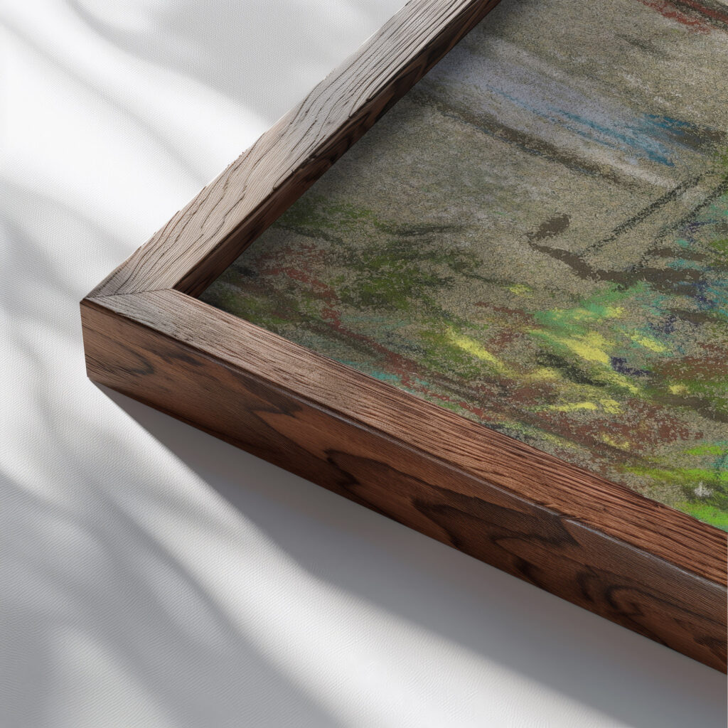 Square Berlioz 1915 Edouard Vuillard close up dark wood mockup