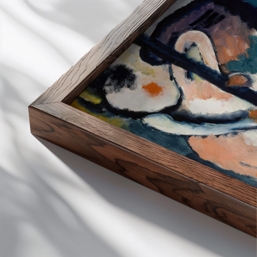 St. George III 1911 Wassily Kandinsky close up dark wood mockup