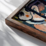 St. George III 1911 Wassily Kandinsky close up dark wood mockup