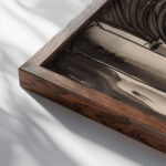 St. James Church in Antwerp 1939 Alfred Ost close up dark wood mockup