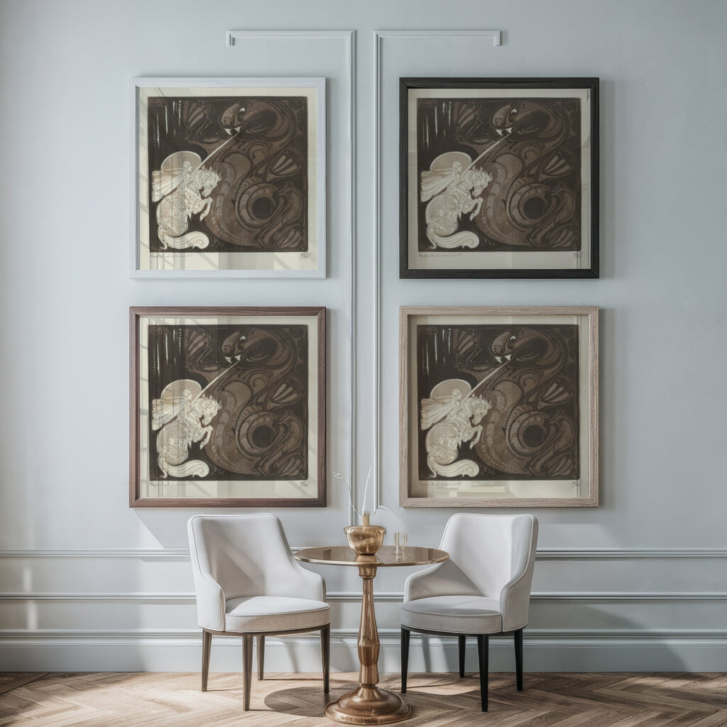 St. Joris 1920 Bernard Willem Wierink 1 framed posters mockup