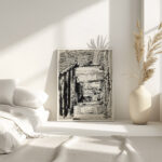 Staande vrouw in een deuropening 1919 08 Reijer Stolk 4 mockup