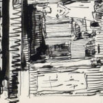 Staande vrouw in een deuropening 1919 08 Reijer Stolk 8 mockup