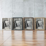 Staande vrouw in een deuropening 1919 08 Reijer Stolk framed posters mockup