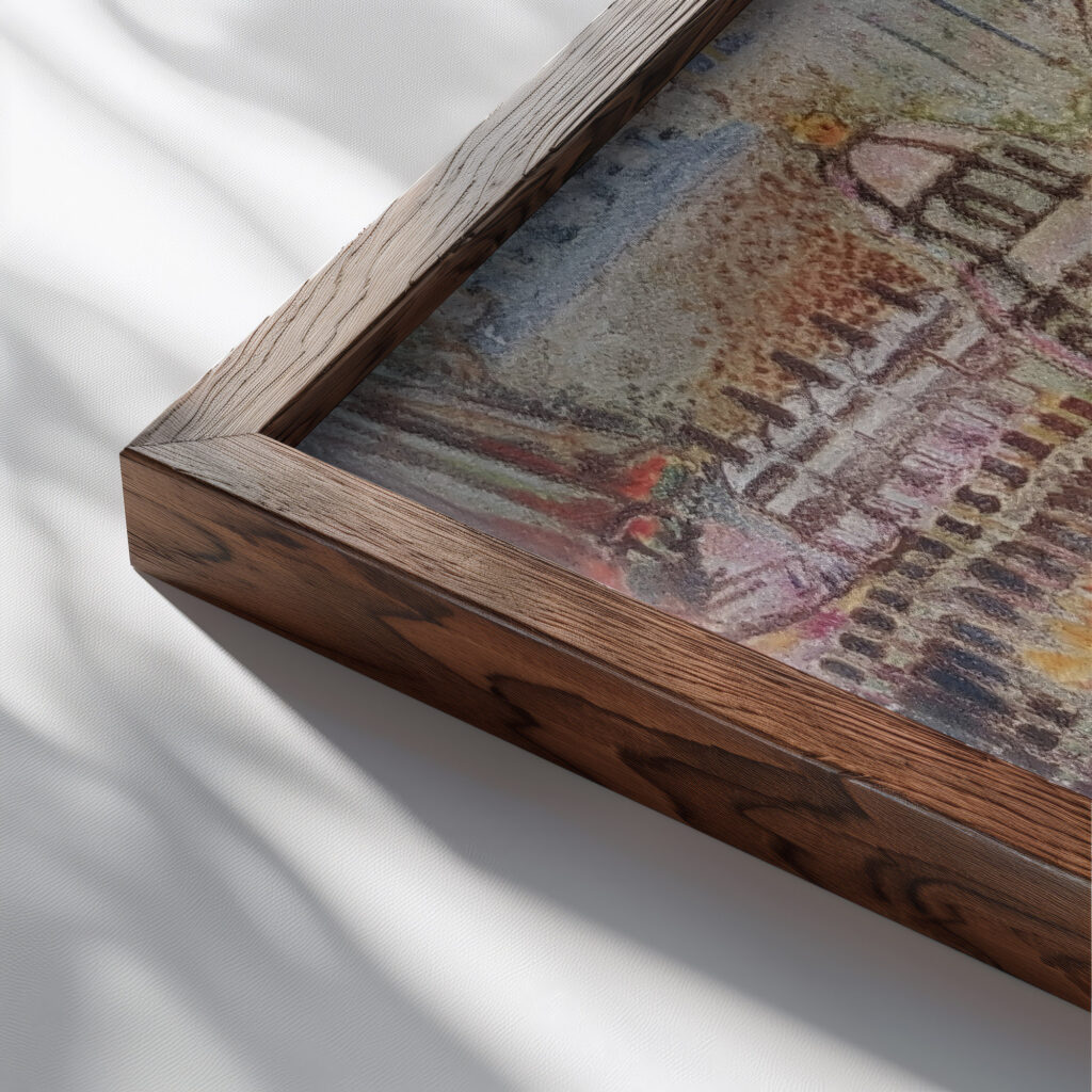 Stadsbild Nils Dardel close up dark wood mockup