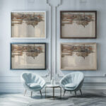 Stadsgezicht 1873 1932 Wilhelmus Johannes Steenhoff framed posters mockup