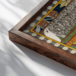 Stadt Bern No. 4 1916 Adolf Wolfli close up dark wood mockup