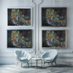 Stadtende bzw. Portratskizzen Heinrich Benesch 1913 Egon Schiele framed posters mockup