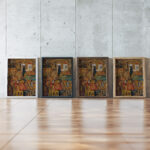 Stadtlandschaft 1920 Anton Emanuel Peschka framed posters mockup