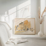 Stadtlandschaft mit zwei Strasenbahnen Strassenbahn. Berlinerstrasse in Dresden 1909 1911 Ernst Ludwig Kirchner 4 mockup