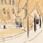 Stadtlandschaft mit zwei Strasenbahnen Strassenbahn. Berlinerstrasse in Dresden 1909 1911 Ernst Ludwig Kirchner 8 mockup