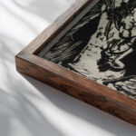 Stafelalp mit Altein und Tinzenhorn 1918 Ernst Ludwig Kirchner close up dark wood mockup