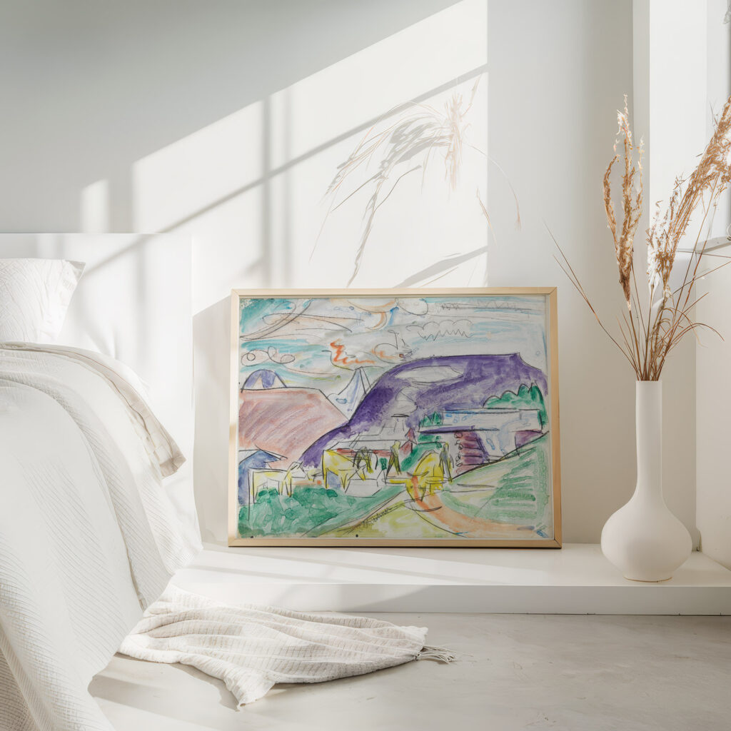 Stafelalp mit Kuhen ca 1920 Ernst Ludwig Kirchner 4 mockup