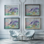 Stafelalp mit Kuhen ca 1920 Ernst Ludwig Kirchner framed posters mockup