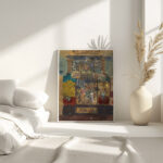 Stage Set Consisting Of Painted Panels Fabrics And Fans 1870 1890 Robert Caney 4 mockup