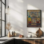 Stage Set Consisting Of Painted Panels Fabrics And Fans 1870 1890 Robert Caney 6 mockup