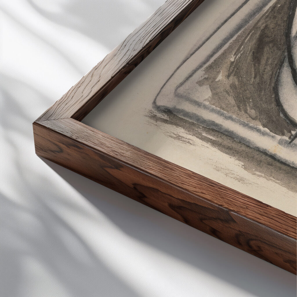 Standing Female Figure 1910 1915 Henri Gaudier Brzeska close up dark wood mockup