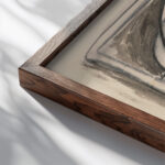 Standing Female Figure 1910 1915 Henri Gaudier Brzeska close up dark wood mockup