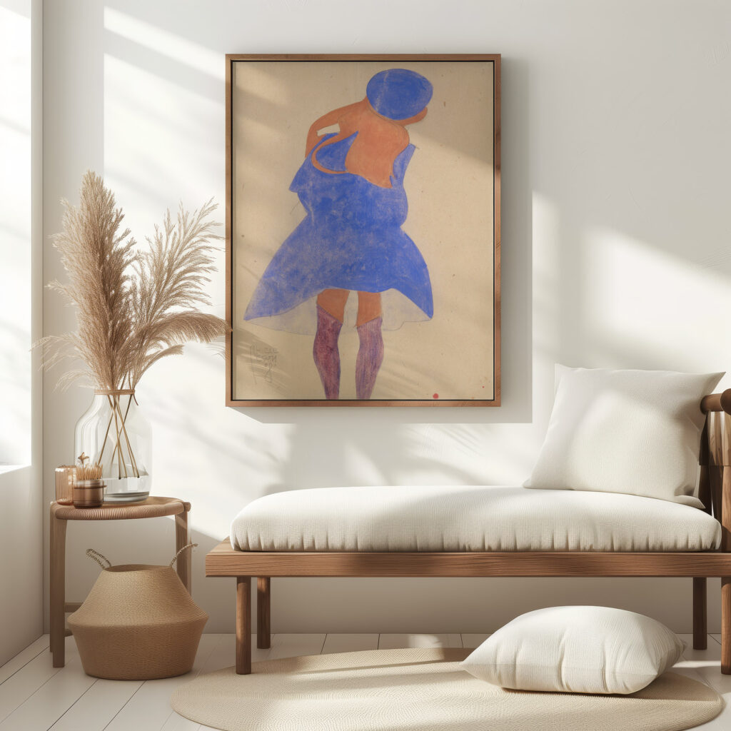 Standing Girl Back View 1908 Egon Schiele 5 mockup