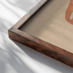 Standing Girl Back View 1908 Egon Schiele close up dark wood mockup