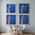 Standing Madonna with an Angel 1937–1938 Mikulas Galanda framed posters mockup