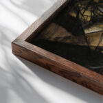 Standing Nude Figure 1924 Leon Kelly close up dark wood mockup