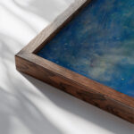 Starry Night 1893 Edvard Munch close up dark wood mockup