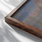 Starry Night above Lake Walen 1931 Otto Meyer Amden close up dark wood mockup