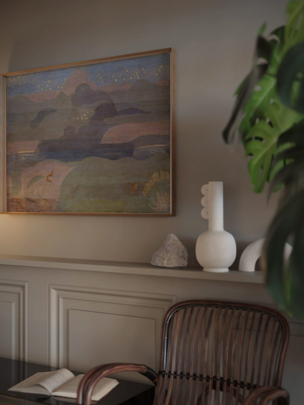 Starry Night above Lake Walen 1931 Otto Meyer Amden video mockup