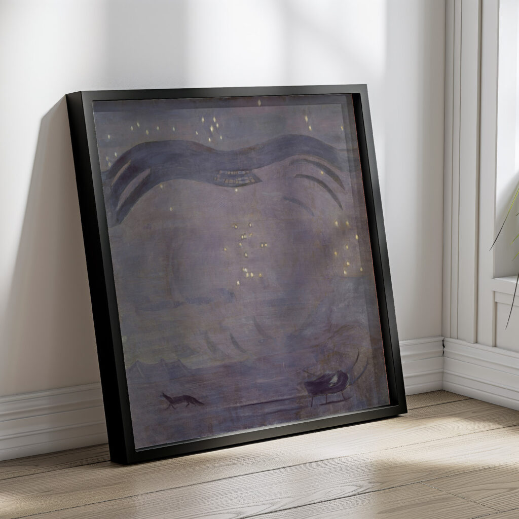 Starry landscape with Mountain Peak 1931 Otto Meyer Amden 4 mockup