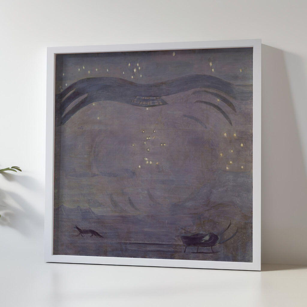 Starry landscape with Mountain Peak 1931 Otto Meyer Amden 5 mockup