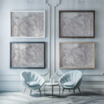 States of Mind The Farewells 1911 Umberto Boccioni framed posters mockup