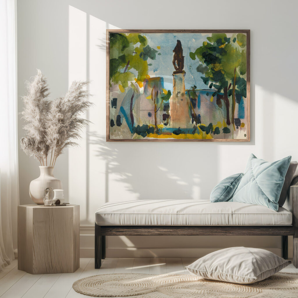 Statue of Murillo Seville 1929 Charles Webster Hawthorne 5 mockup