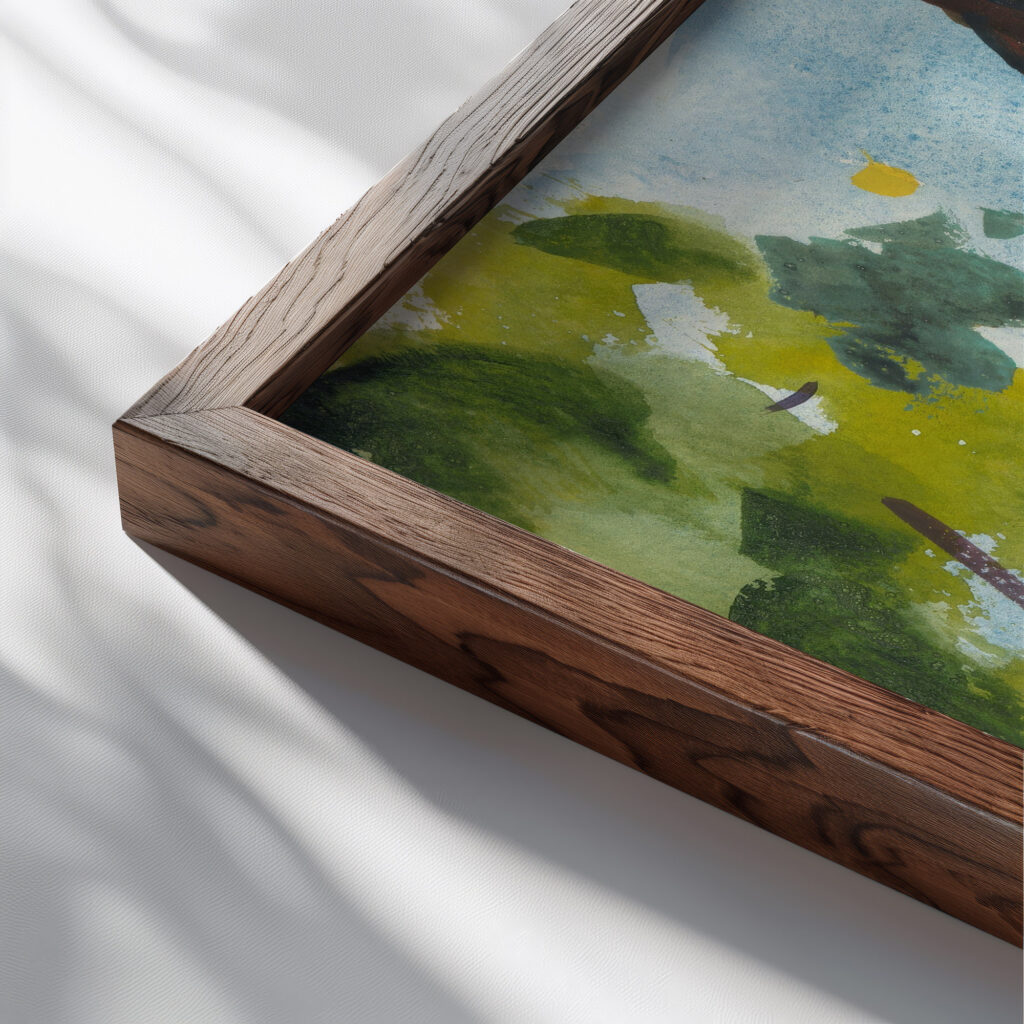 Statue of Murillo Seville 1929 Charles Webster Hawthorne close up dark wood mockup