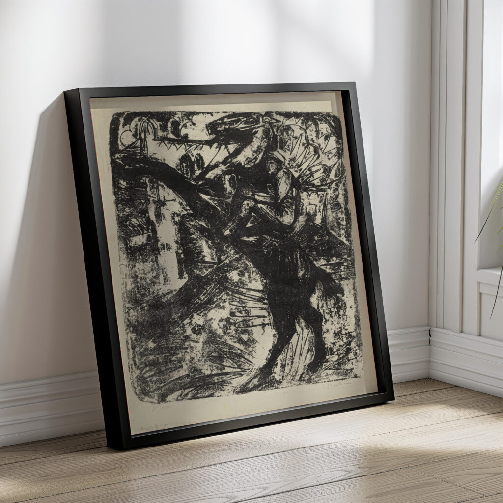 Steigendes Pferd mit Reiter 1915 Ernst Ludwig Kirchner 4 mockup