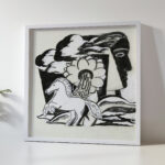 Steigerend paard bloem en kop schets 1930 Leo Gestel 5 mockup