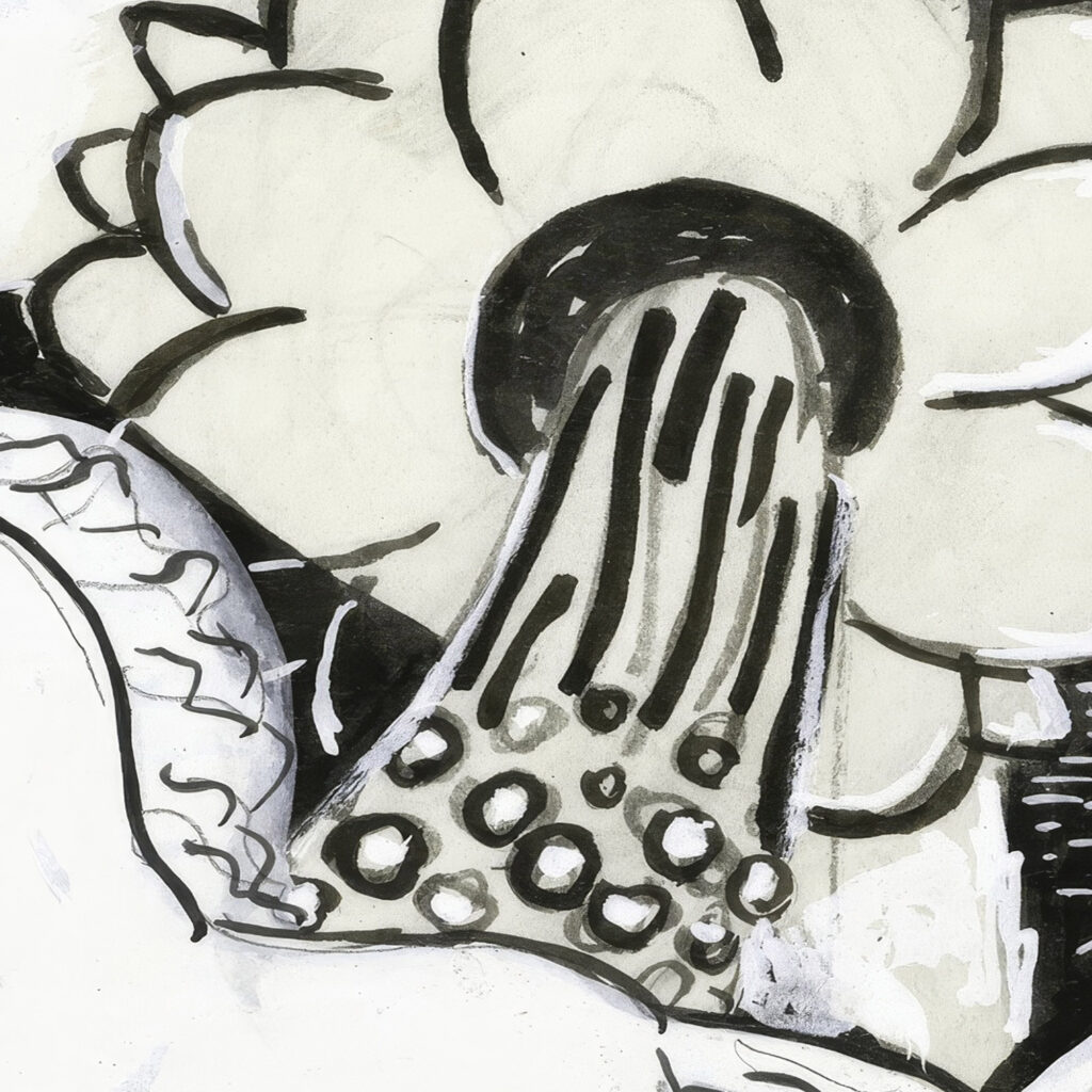 Steigerend paard bloem en kop schets 1930 Leo Gestel 8 mockup