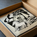 Steigerend paard bloem en kop schets 1930 Leo Gestel video mockup